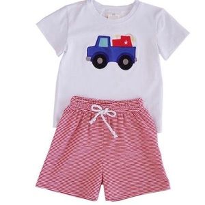 Fireworks tractor short set